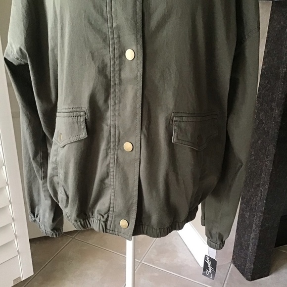 NEW Car Coat Jacket XL Fatigue Green Stretch Elastic Sleeves Supplies Union Bay - Picture 12 of 16